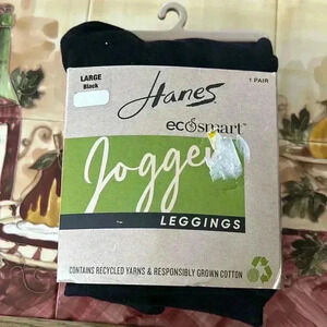 Hanes large jogger leggings black